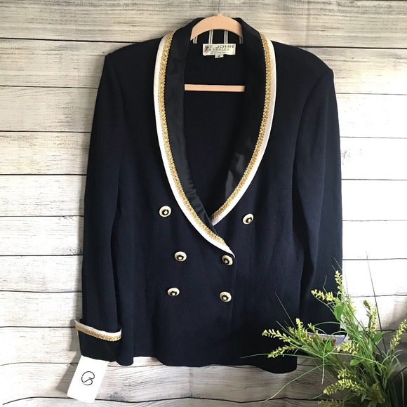 St. John Jackets & Blazers - ST. JOHN | Gold Trim Wool Jacket